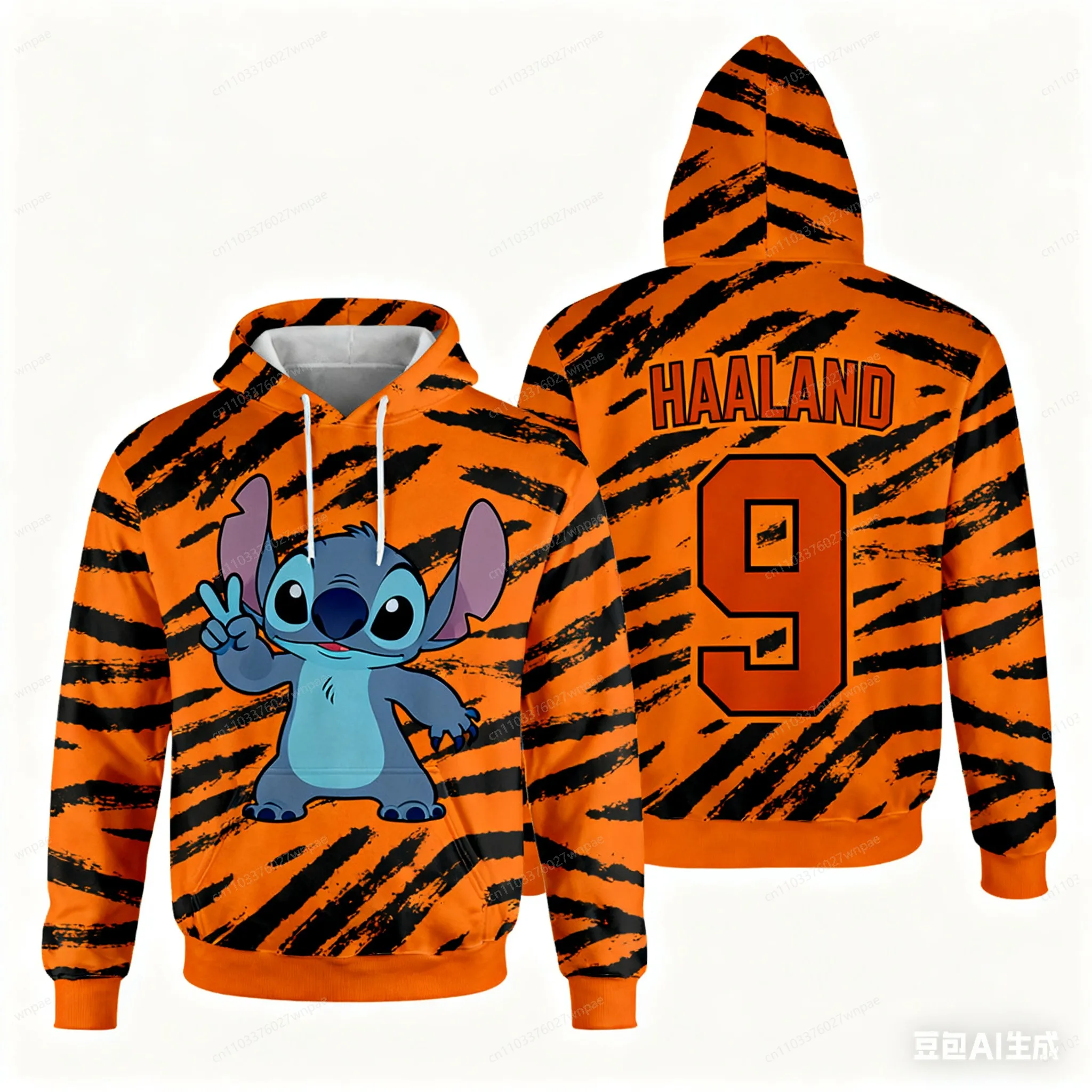 سترة جيرسي بغطاء للرأس بطباعة ثلاثية الأبعاد من AI-Creative Stitch: أنيقة ومريحة رياضية كاجوال كلاسيكية، ضرب عالمي لطيف وأجنبي، جاهز للجنسين للبالغين والأطفال