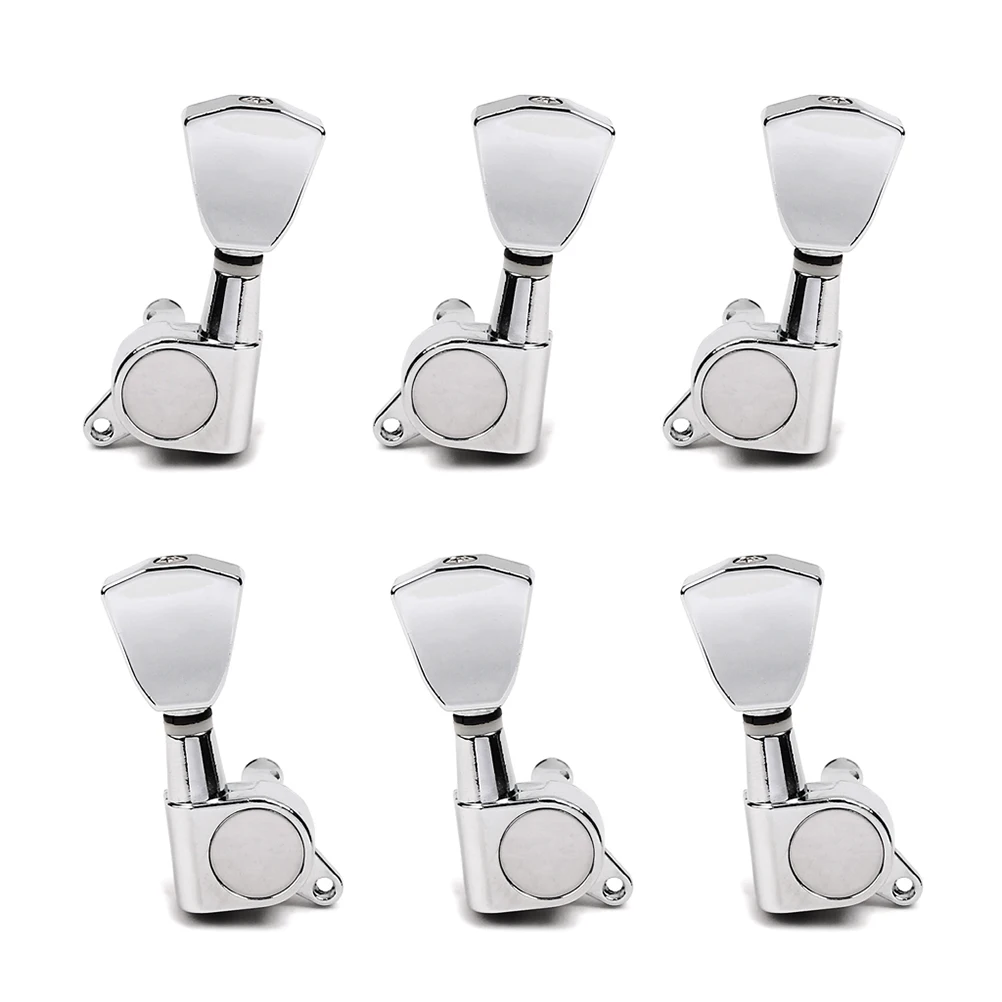 

6 Pcs Guitar Tuner Clip Electric Horse Nose Tunning Pegs Chrome Knobs Guitars