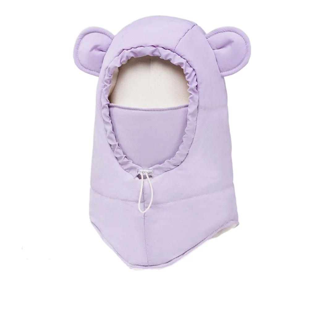 

Простая однотонная шапка-балаклава с капюшоном, термозимняя защитная шапка для ушей, сохраняющая тепло, регулируемая детская ветрозащитная кепка для пешего туризма