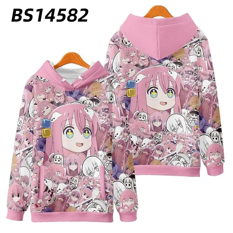 New! BOCCHI A Rocha! Japanese anime hoodies for men and women, long sleeve sweater, 3D printing, popular fashion, autumn