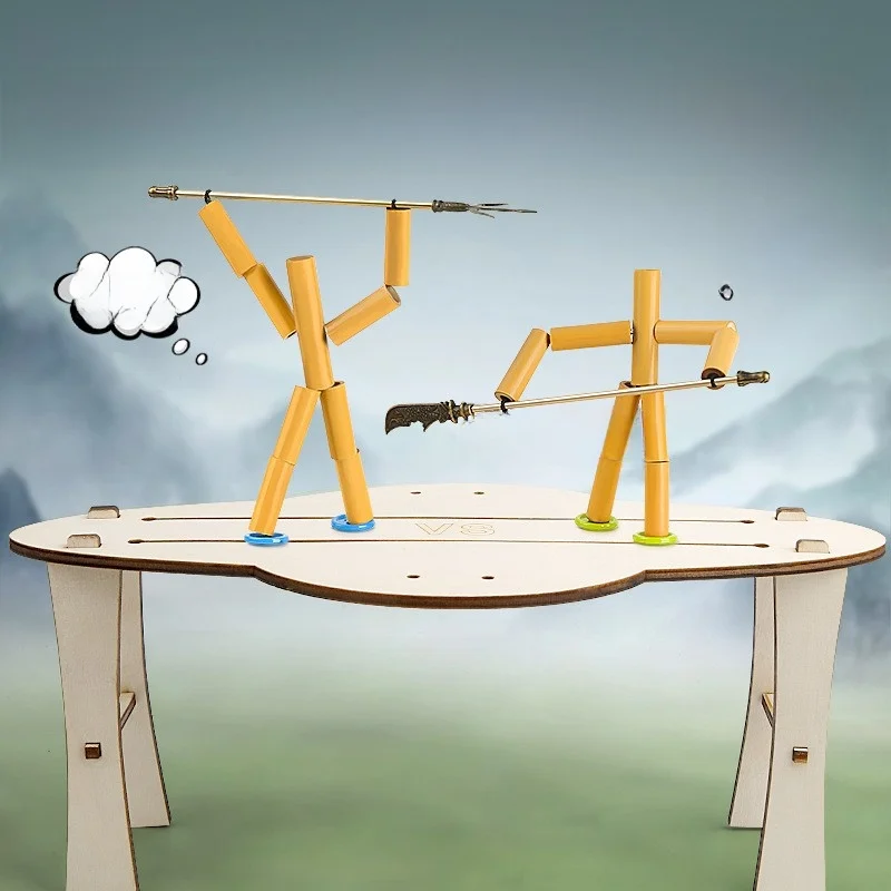 

Luxury Edition Bamboo Sti Figure Battle Table Game Kit for Primary Six Boys Creative Parent-Child Board Game Toy