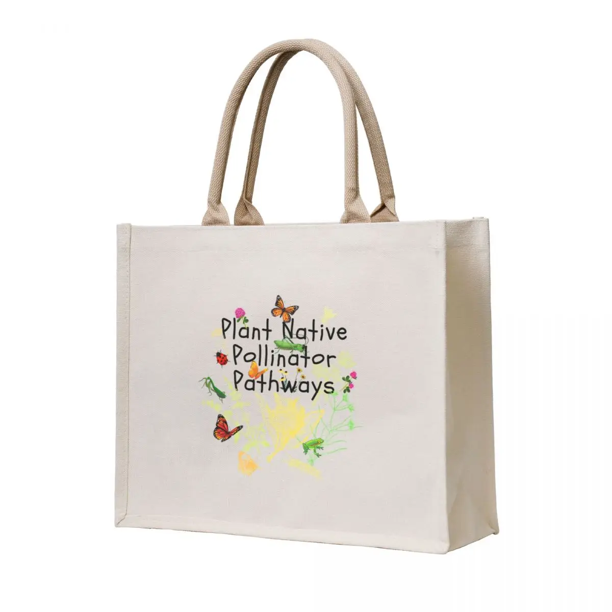 حقيبة حمل بتصميم حديقة Pollinator Pathways Native Pollinator، حقائب تسوق، حقائب نسائية قابلة للطي
