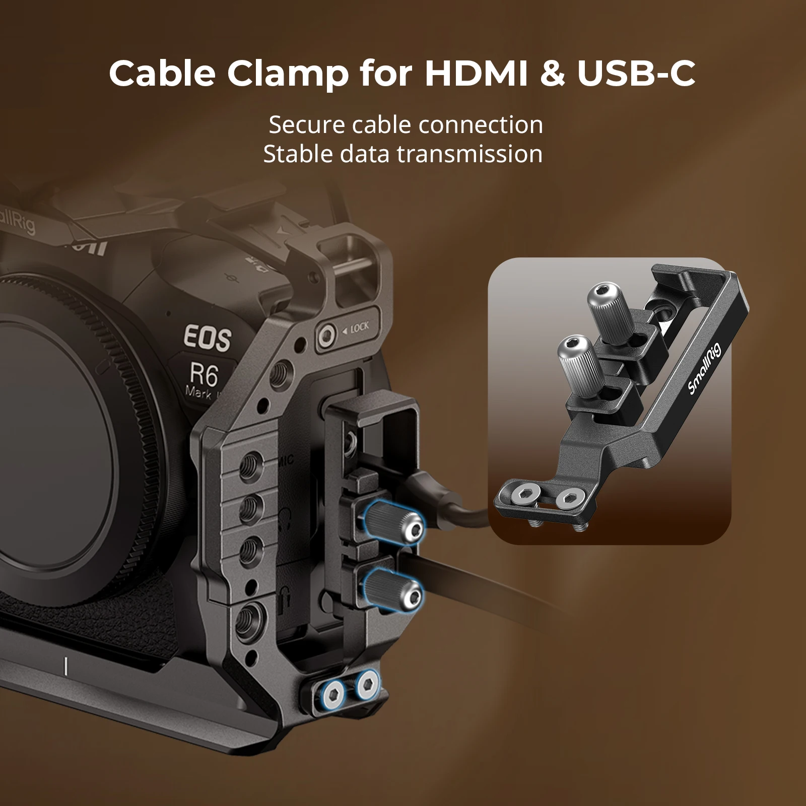 Kit de jaula de cámara SmallRig R6 Mark II para Canon EOS R6 Mark II con abrazadera de Cable de mango superior Placa de liberación rápida Arca-Swiss-5197