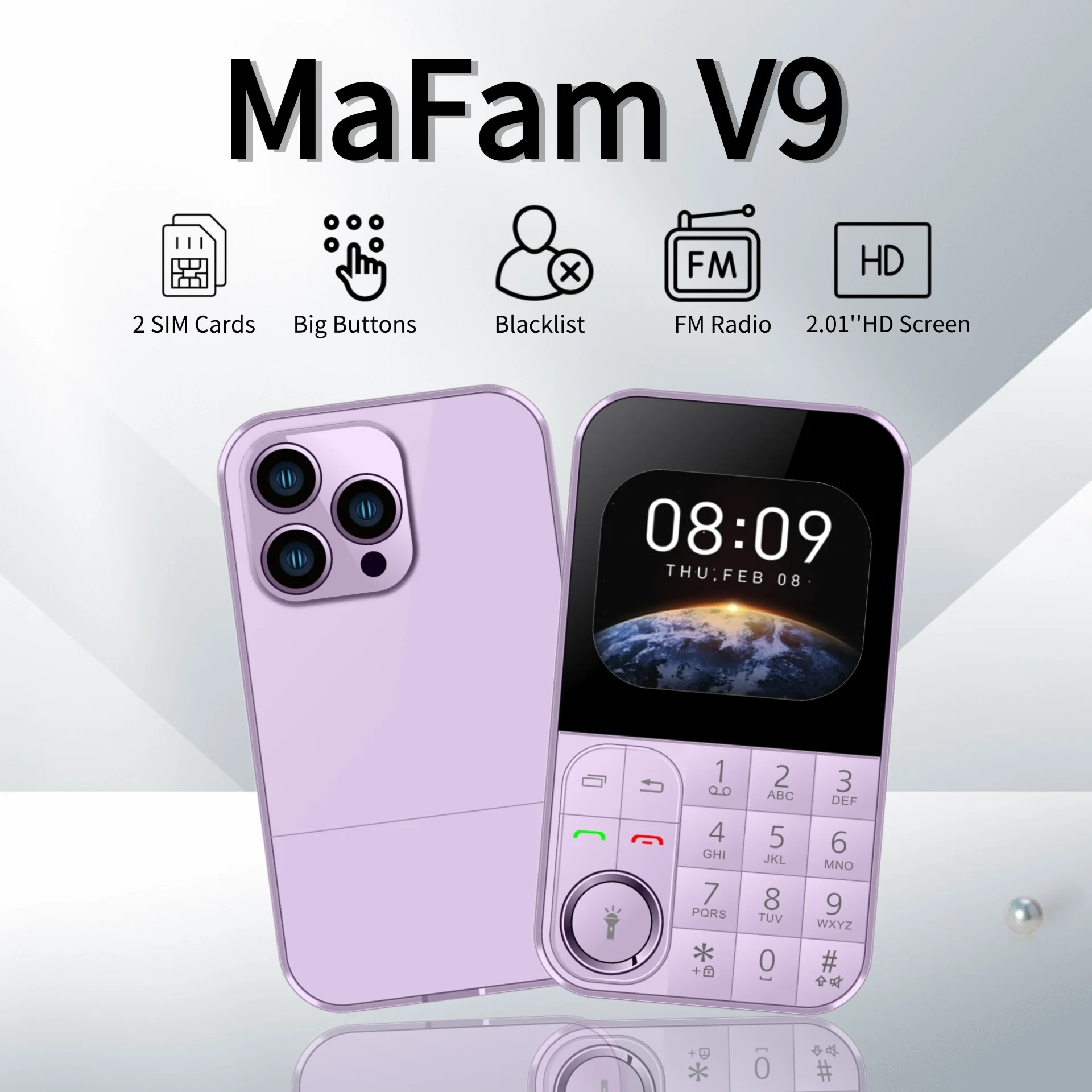 Unlocked Mini Kid's Phone Dual SIM Ultra-Thin Pocket-Size Phone Voice Changer Quick Dial Torch Big Button Affordable For Child