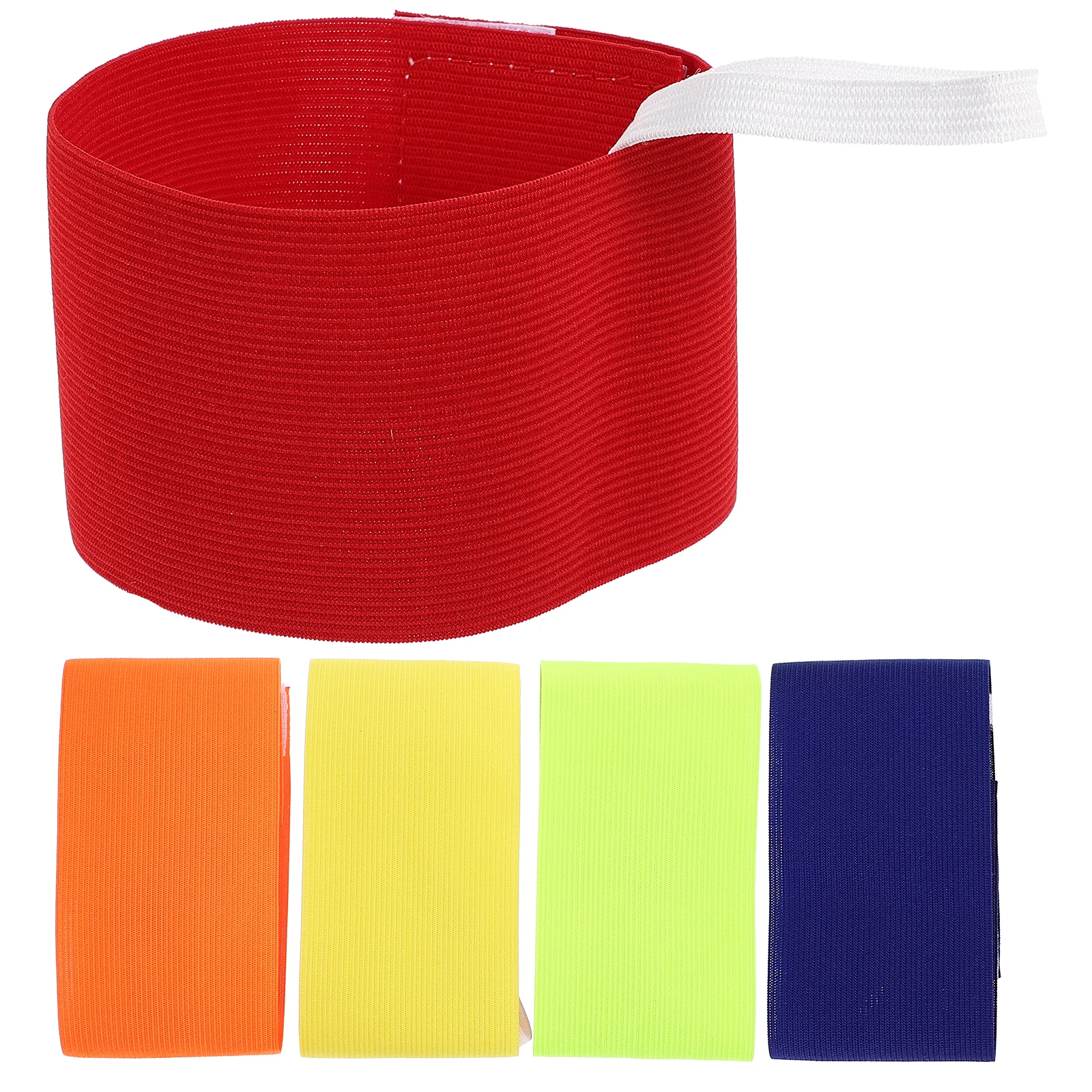 

5 Pcs Football Captain Armband Sports Elastic Armbands Soccer Blank for Nylon Match