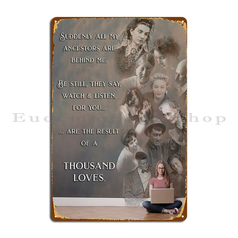 You Are The Result Of A Thousand Loves Metal Sign Cinema Kitchen Wall Cave Kitchen Design Tin Sign Poster