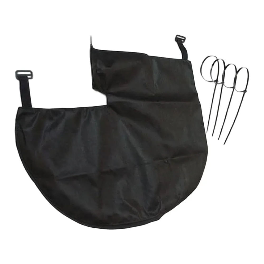 Replacement Leaf Blower Collection Bag With Oval Connector And 4-Cable Ties For Garden Vacuum Cleaner Parts Non Woven Fabric
