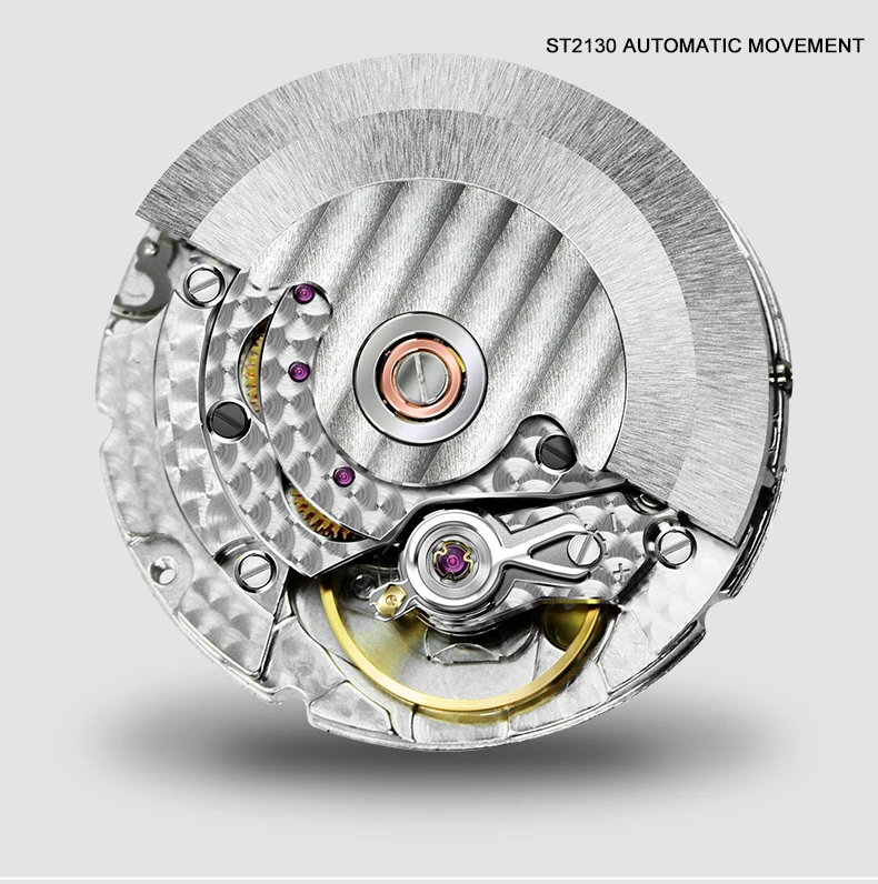 بورمان رجالي ساعات أوتوماتيكية 39 مللي متر ساعة اليد الميكانيكية سامسونج 9 مللي متر مضيئة 50 متر مقاوم للماء الياقوت مرآة ST2130