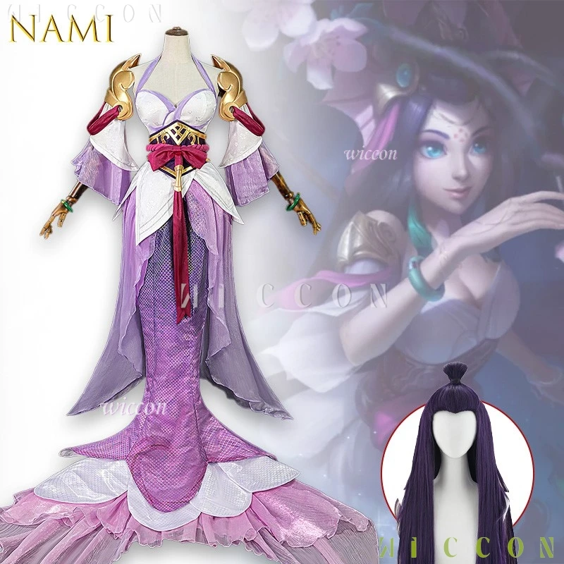 Disfraz de Halloween Disfraz ‌ ‌ ‌ ‌ ‌ Disfraz de viaje inmortal Frost Pool Nami, traje de Anime, uniforme de cola de sirena de cómic Con Cos