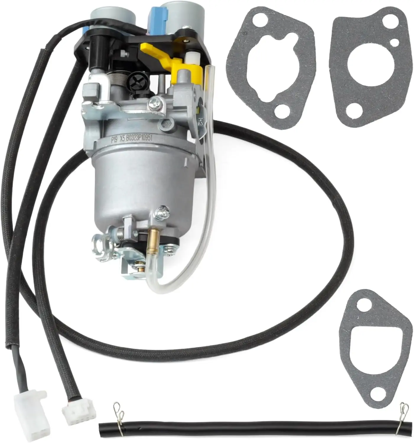 Compatible with for Predator 5000 Watts Dual Fuel Inverter Generator 71367 70143 Carb Replacement with Gaskets Fuel Line