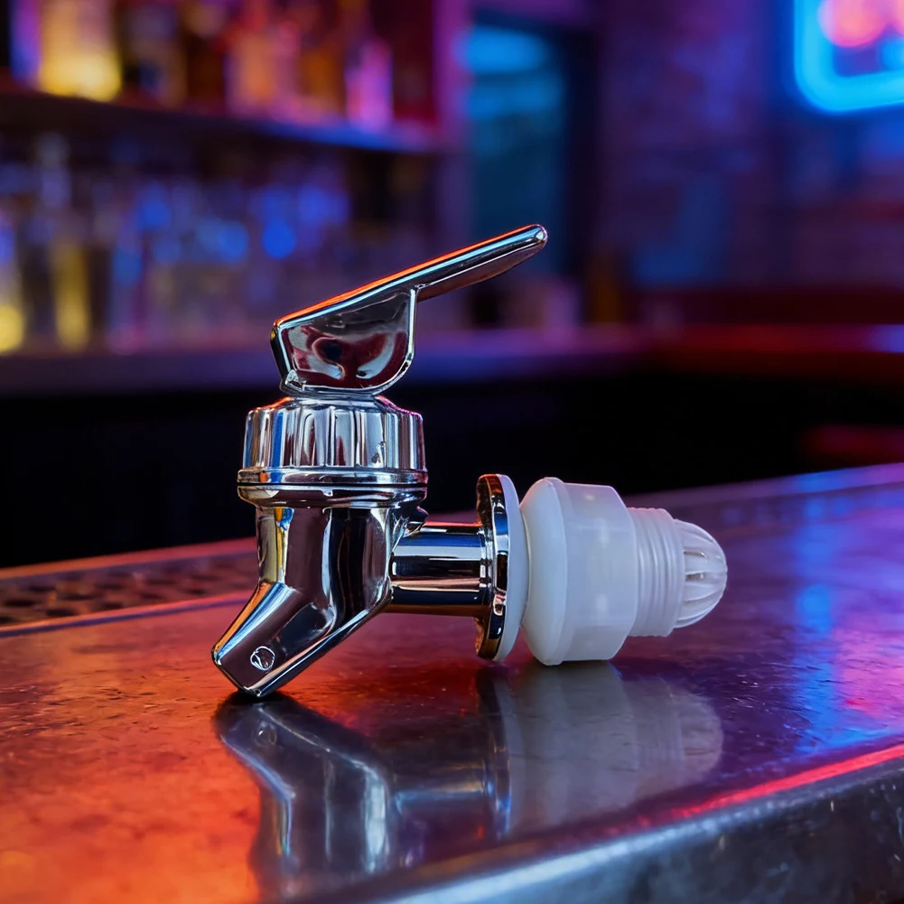 Silver 15mm Thread Plastic Wine Valve Faucet Water Tank Dispenser Switch For Jar Bottle Filter And Bar Beverage Equipment
