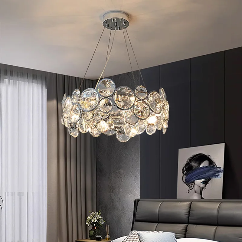 Modern LED chandelier living room crystal lamp bedroom chandelier restaurant chandelier villa hotel indoor lighting lamp