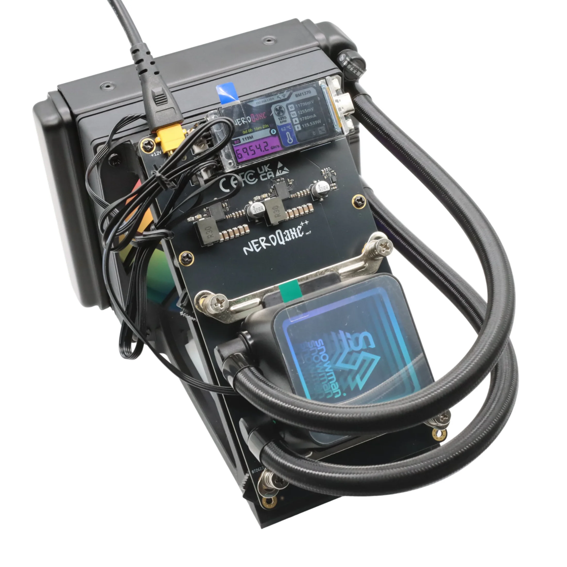 NerdQAxe++ Rev7 Hydro 7Th/s 120W Super Slient Open Source Bitcoin Miner With Power Supply