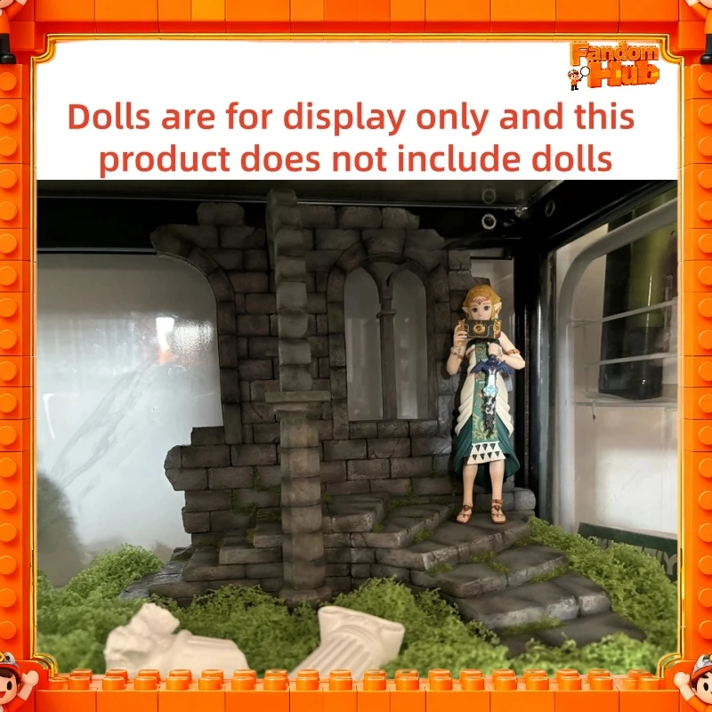 Mmmtoys 1/12 Scale Medieval Castle Ruin Ver.2.0 Resin Diorama Scene Model For Action Figure Display, Just Base No Dolls