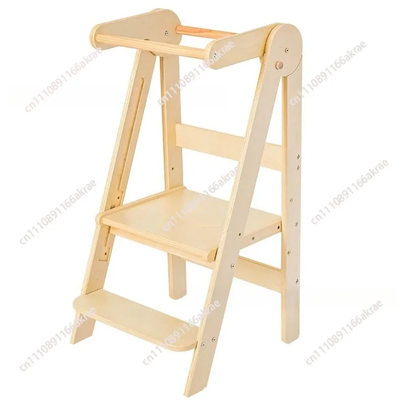 for Kids' Folding Learning Tower - Step Stool with Handrails for Bathroom & Kitchen, Safe Standing Platform for Toddlers