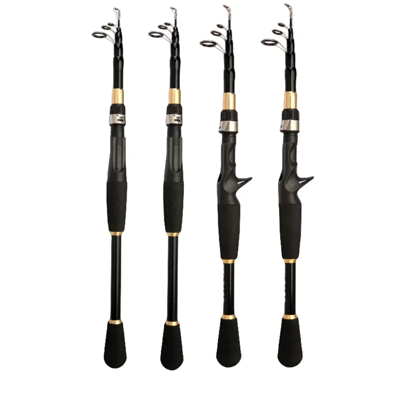 1.6m 1.8m 2.1m 2.4m Telescopic Fishing Rod Reel Combo Full Kit Carbon Fiber Rod Pole Spinning Reel Fishingfishing Rods