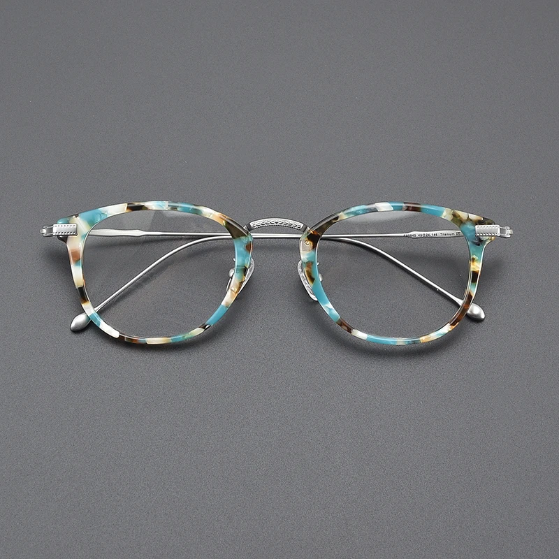 

Retro square glasses frame men and women light luxury brand titanium acetate optical glasses production of myopia prescription g