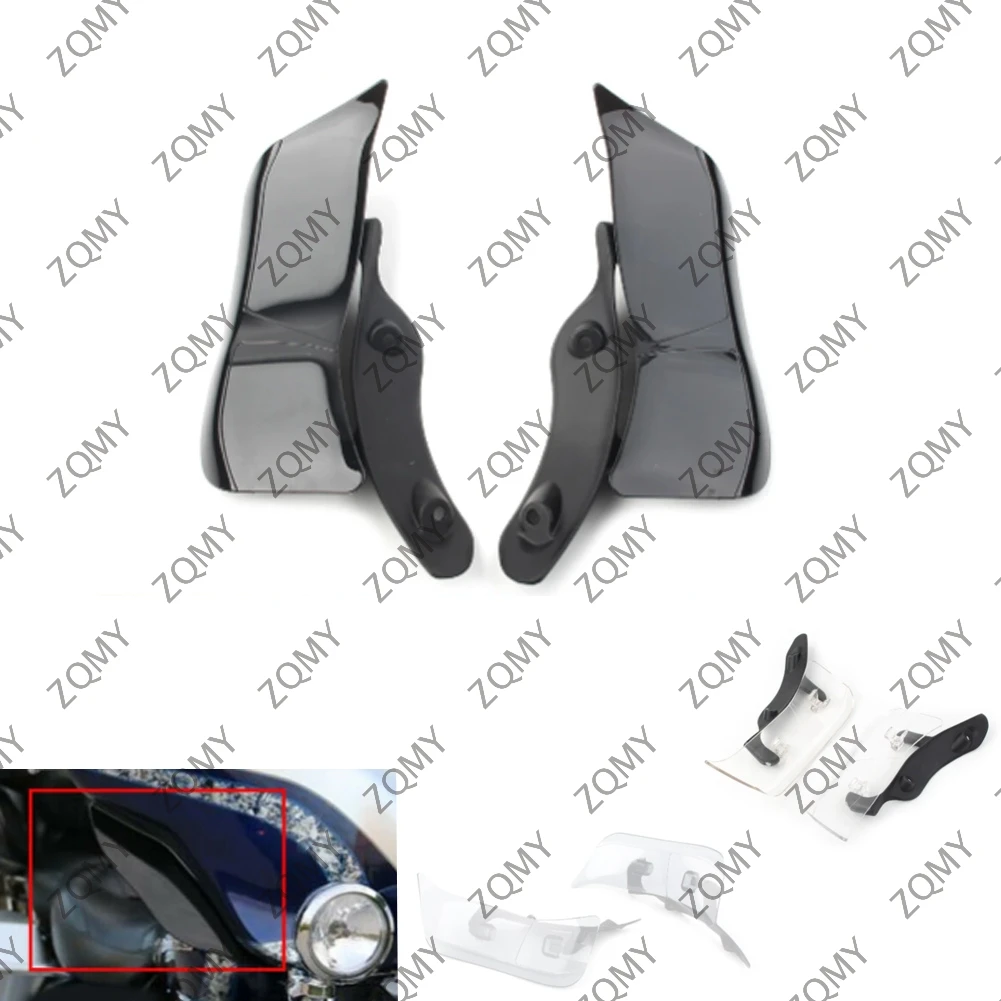 

2x Adjustable Motorcycle Windshield Air Deflector Windscreen For Harley Touring Road Glide 2015 2016 2017 2018 2019 2020