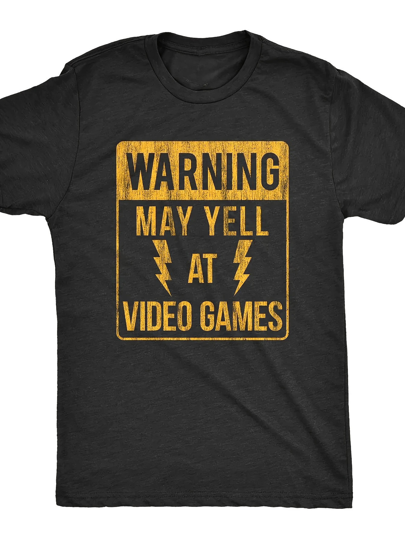 

Retro Gaming Design with Lightning Bolt&Controller pattern-100% cotton summer casual O-neck short sleeve printed men's T-shirt.