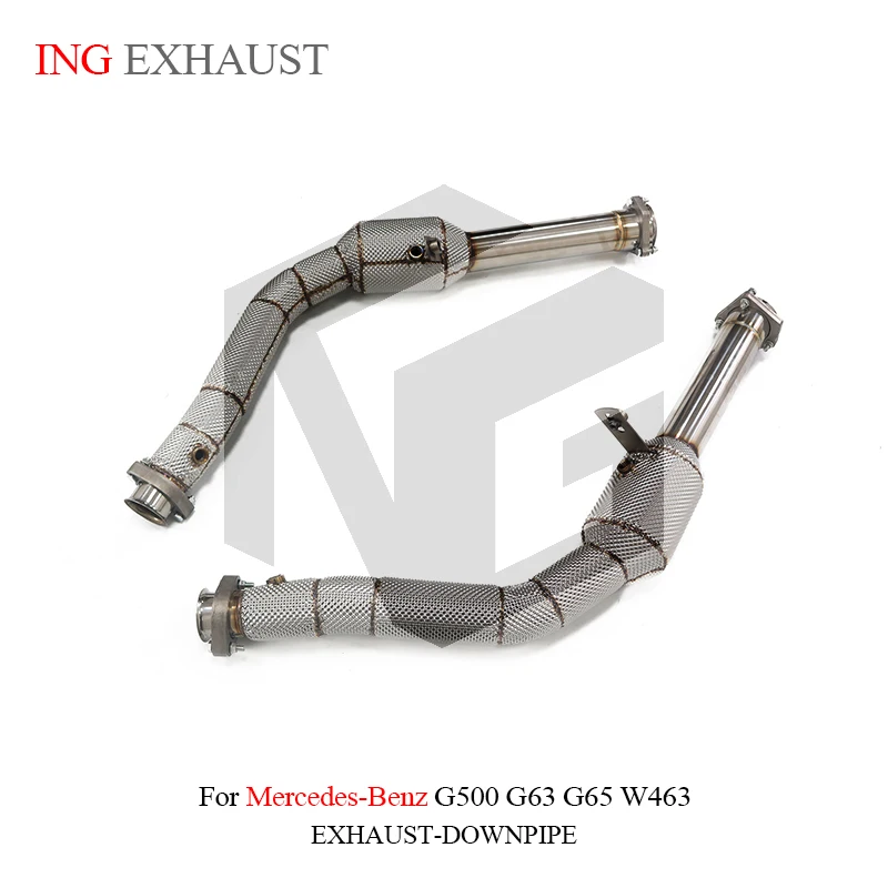 ING SS304 Downpipe for Mercedes Benz G63 G500 G550 5.5t v8 Catalytics Header System Nozzle Engine Exhaust Performance System