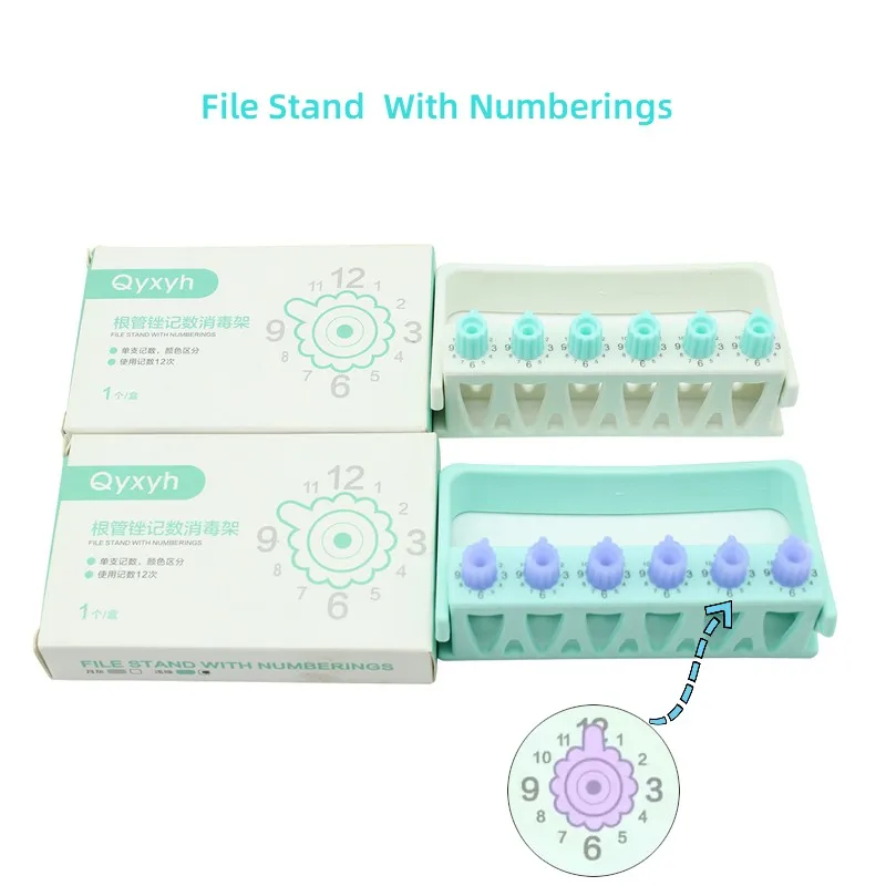 1Pcs Dental Root Canal File Counting Disinfection Box Placement Rack Needle Counter Sterilization File Stand with Numberings