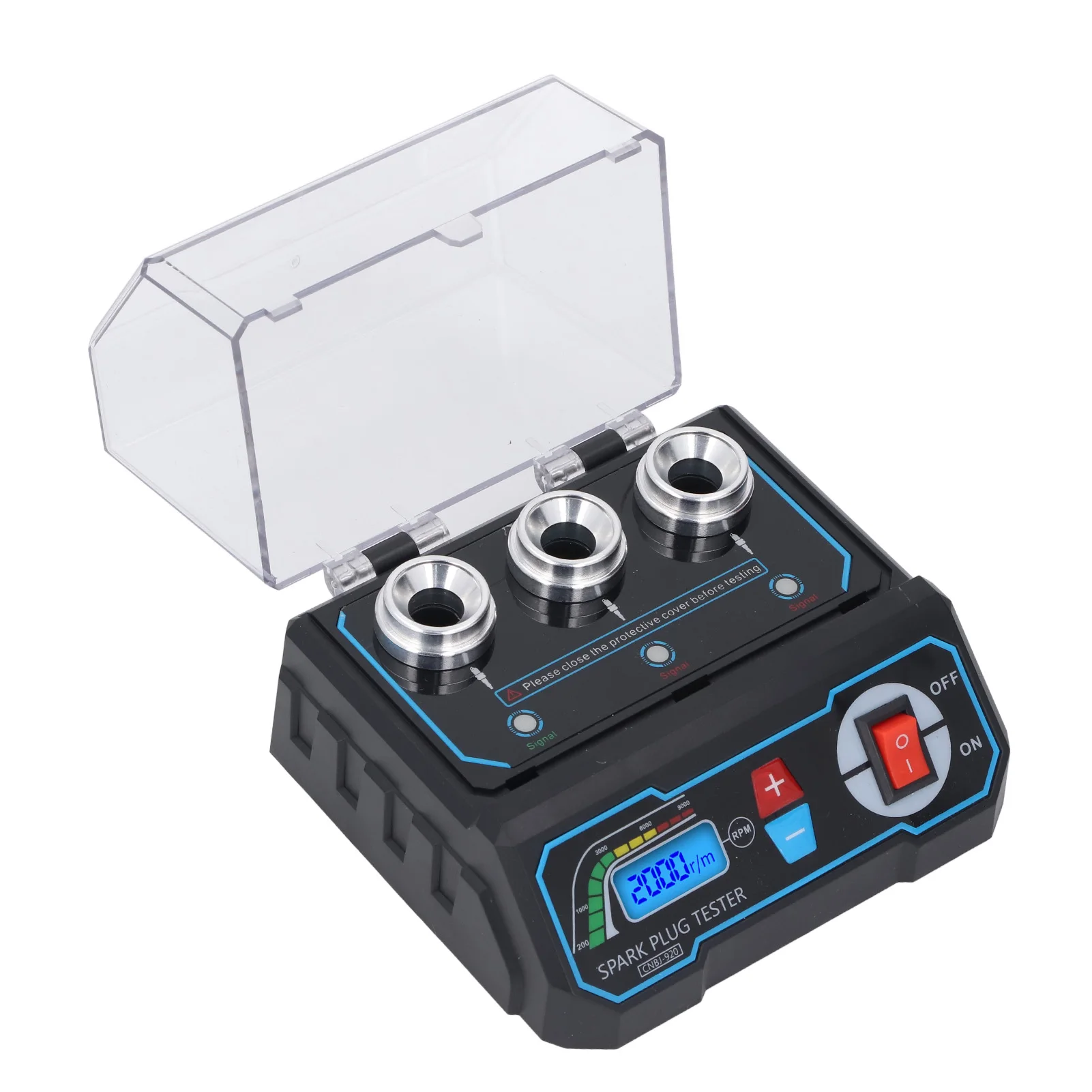 920 LCD Adjustable Flame Ignition Tester 3 Hole High Voltage Simulation Tool For 12V Car Engine Spark Detection Device