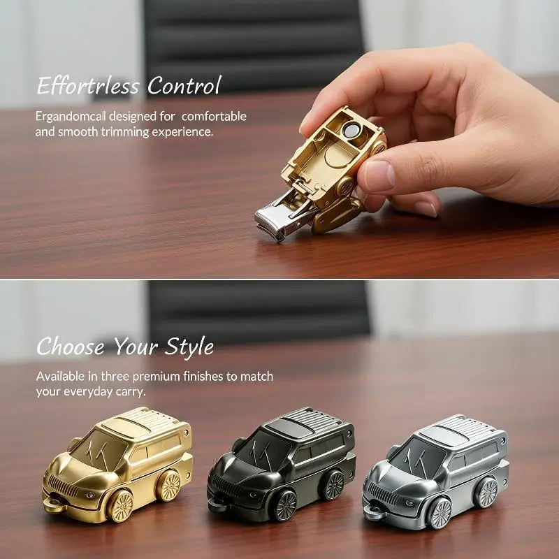 Creative Car Shaped Mini Nail Clipper Foldable Stainless Steel Sharp Edge Small Size for Pocket Purse Storage