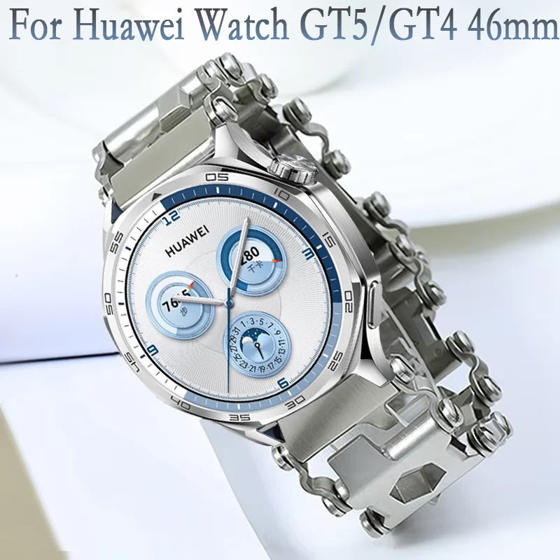 

22mm Multifunctional Metal Strap for Huawei Watch GT5-4-3 46mm Band for Huawei watch 4 3 Outdoor Bracelet Samsung Galaxy Watch 3