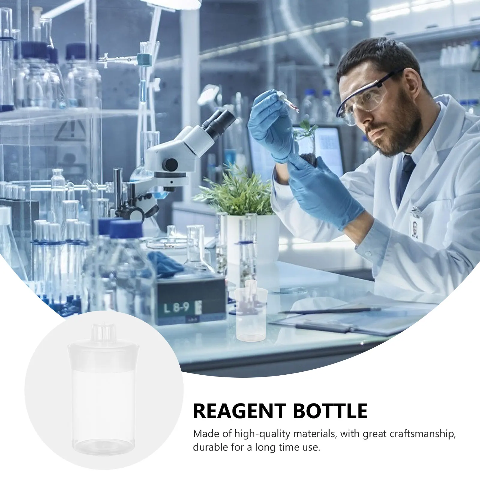 

2 Pcs Weighing Bottle Wide Mouth Lab Reagent Liquid Medicine Bottles Decorative