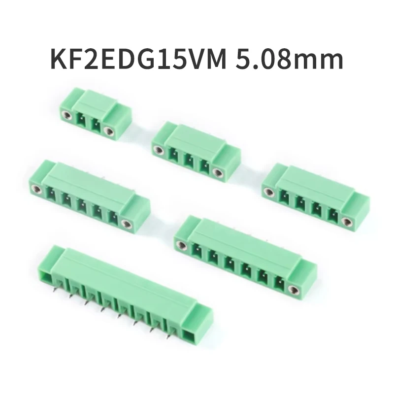 KF2EDG15VM 5.08mm Pitch 2P 3P 4P 5P 6P 8P Pluggable Connector Terminal Block Straight Pin Socket 2EDG15VM 5.08 (10 Pieces)