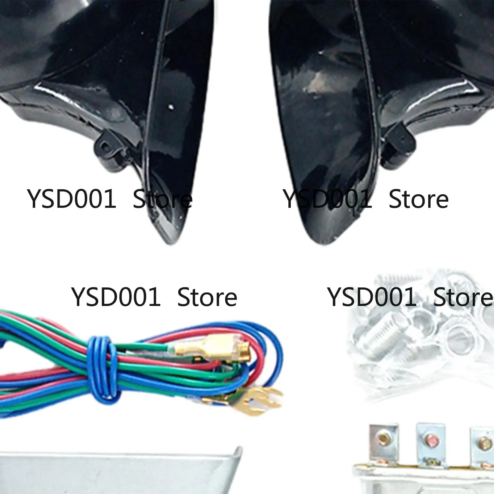 Electric Snail Horn Universal with Relay Harness Durable Waterproof Car Horn High Low Tone for Motorcycle Boat Car Truck