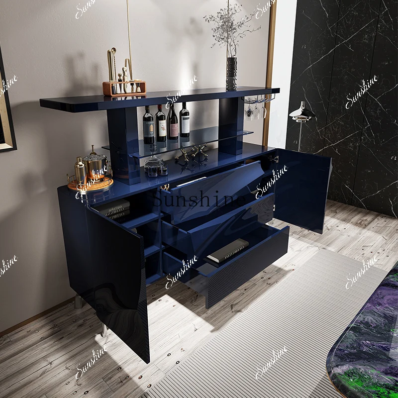Italian minimalist living room bar counter wine cabinet foyer partition modern high-end side cabinet FT