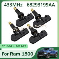 Para Ram 1500 2018-2024 1/4 Uds 68293199AA 68293199AB sistema de supervisión de presión de neumáticos 433MHz Sensor de presión de neumáticos