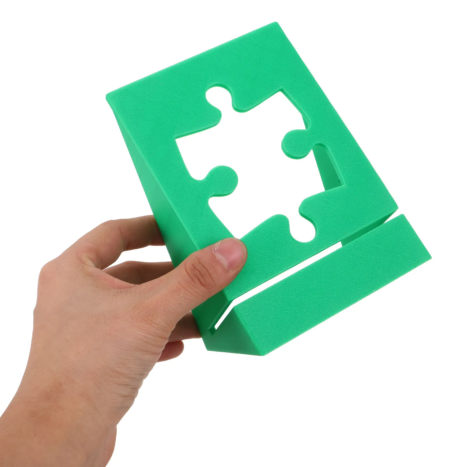 Puzzle-Deckelständer für Erwachsene - Vielseitig Einsetzbar für Große und Kleine Boxen - Schützender Puzzle-Präsentationsständer in Stilvollem Grünen Finish