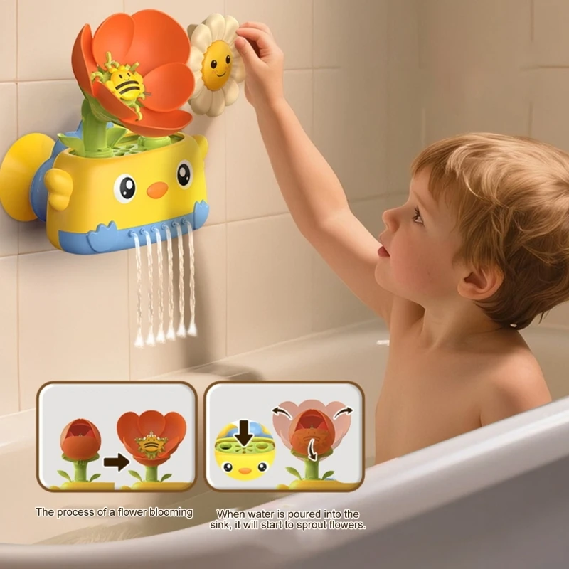 الدورية زهرة حمام الطفل لعبة الرش تصميم التعلم المبكر النشاط المائي 15UB