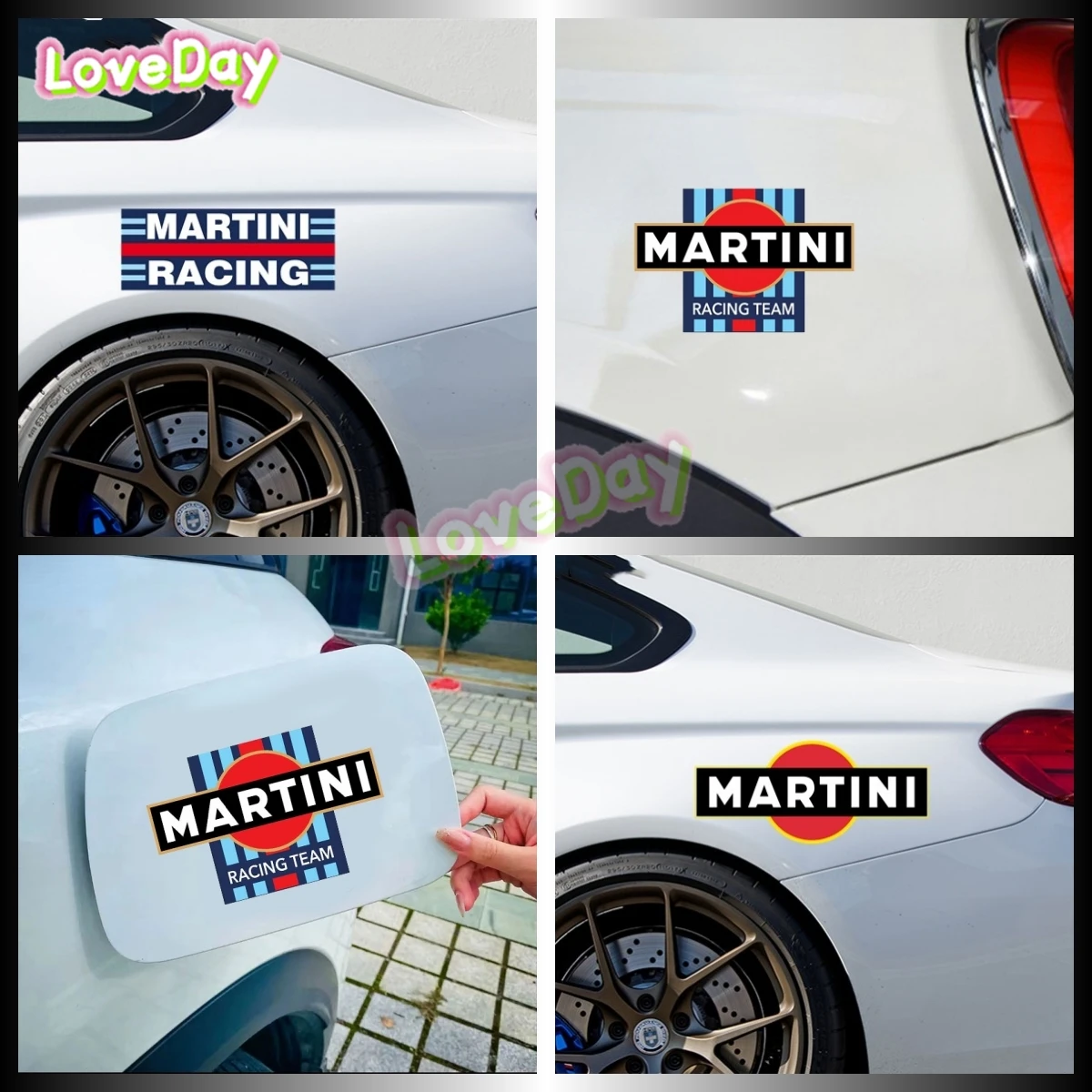 Martini Rennwagen Aufkleber Vinyl wasserdicht Auto Motorrad Rennsport Aufkleber Handy Computer Dekoration Zubehör Aufkleber