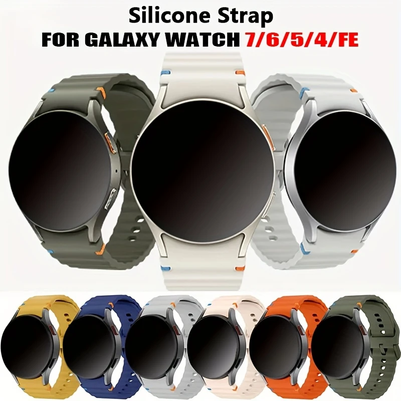 Original Band for Samsung Galaxy watch 7 6 5 4 FE 44mm 40mm/Pro 45mm/Silicone Sport Bracelet Correa Watch6 Classic 43 47mm Strap