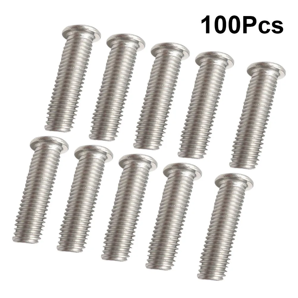 

100pcs Aluminum Weld Stud Sheet Metal Fasteners Silver Coated Copper Tips For Car Repair Tools Automotive Body Fixing Hardware