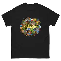 Uruguay Cartoon Doodle Art Funny Latin American Design T-Shirt Anime Graphic T-shirts For Men Clothing Women Short Sleeve Tees