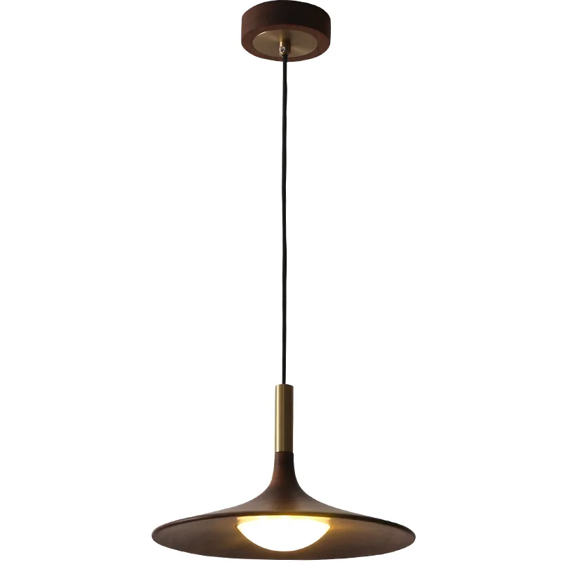 

New Chinese restaurant chandelier, Japanese wabi-sabi wind, medieval brass bar, tea room study walnut bedroom bedside lamp