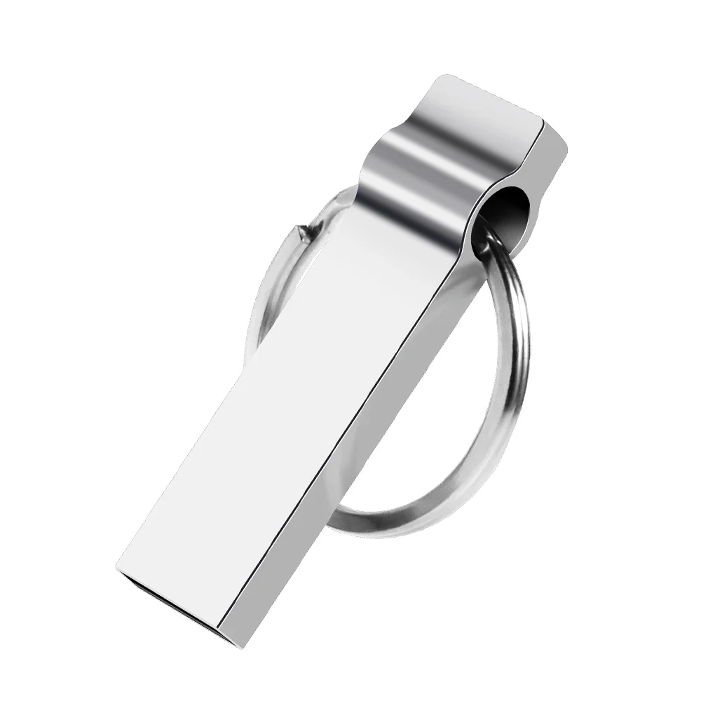 

Mini Metal USB Flash Drive 64GB Free Key Ring Memory Stick Business Gift Pen Drive 32GB Gray Silver Pendrive 16GB U Disk 8GB 4GB
