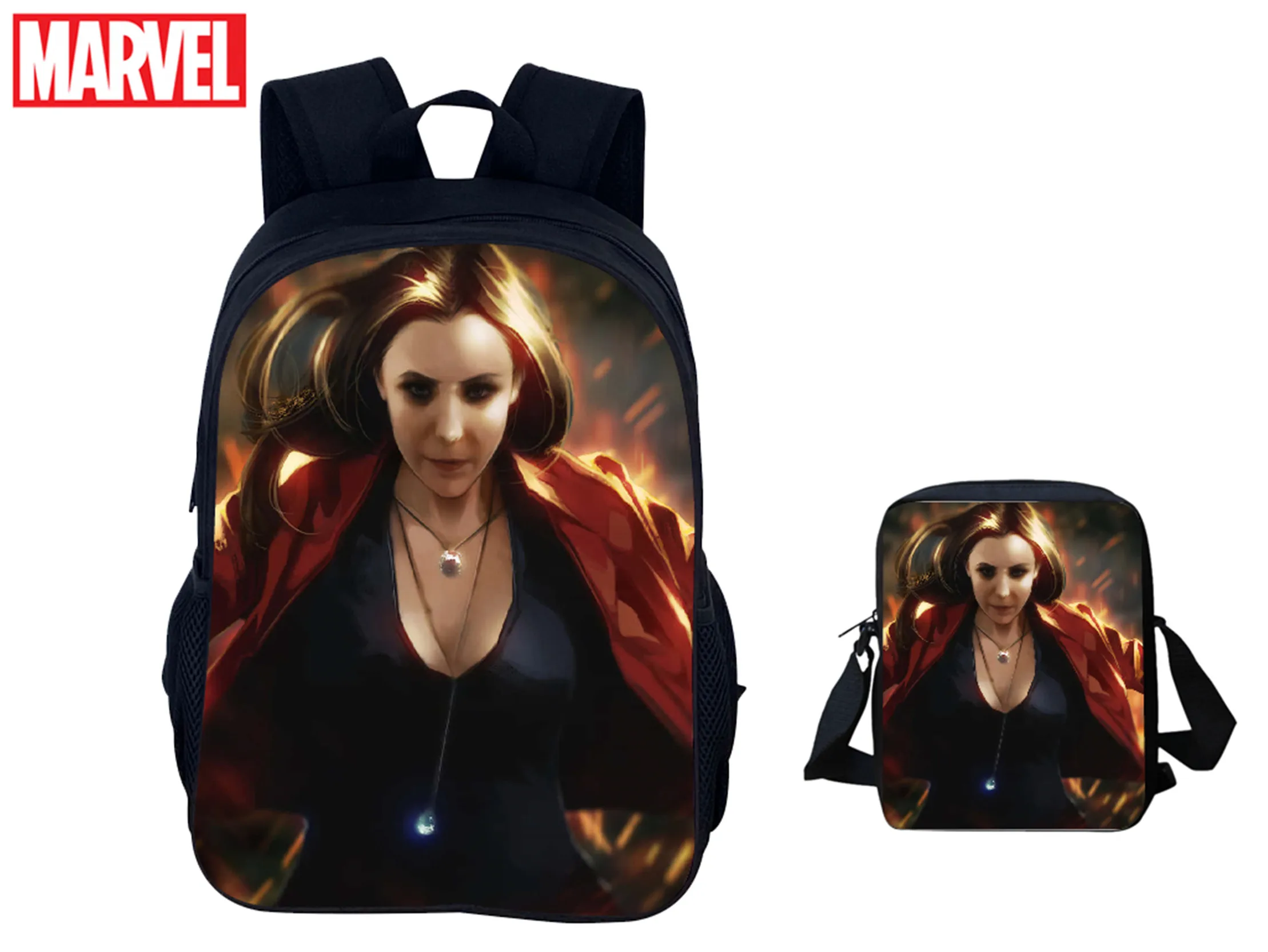 

Classic Marvel Scarlet Witch 2-in-1 Set Backpack with Shoulder Bag,Durable lightweight Schoolbag for Outdoor Travel