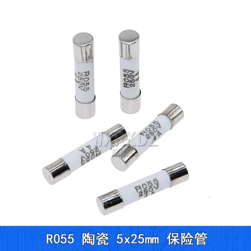 

5pcs 5x25mm Ceramic Fuse Tubes R055 - 250V Fuses (1A/2A/5A/10A/16A) with Core