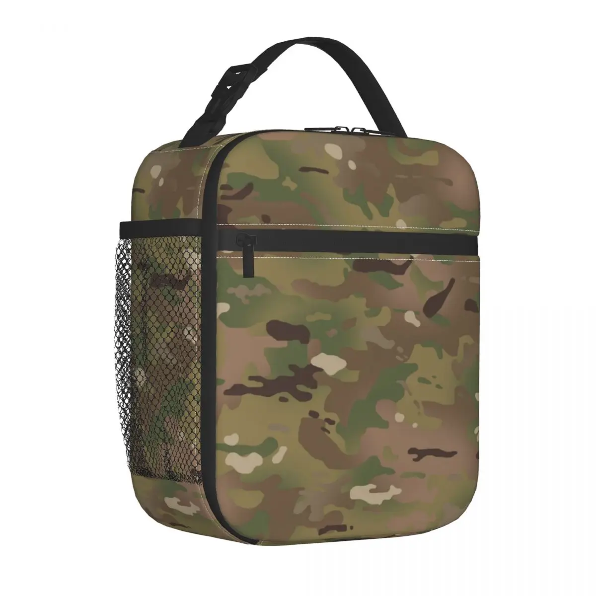Camouflage Pattern Insulated Lunch Bags for Work School Tactical Camo Leakproof Cooler Thermal Lunch Box Women Kids