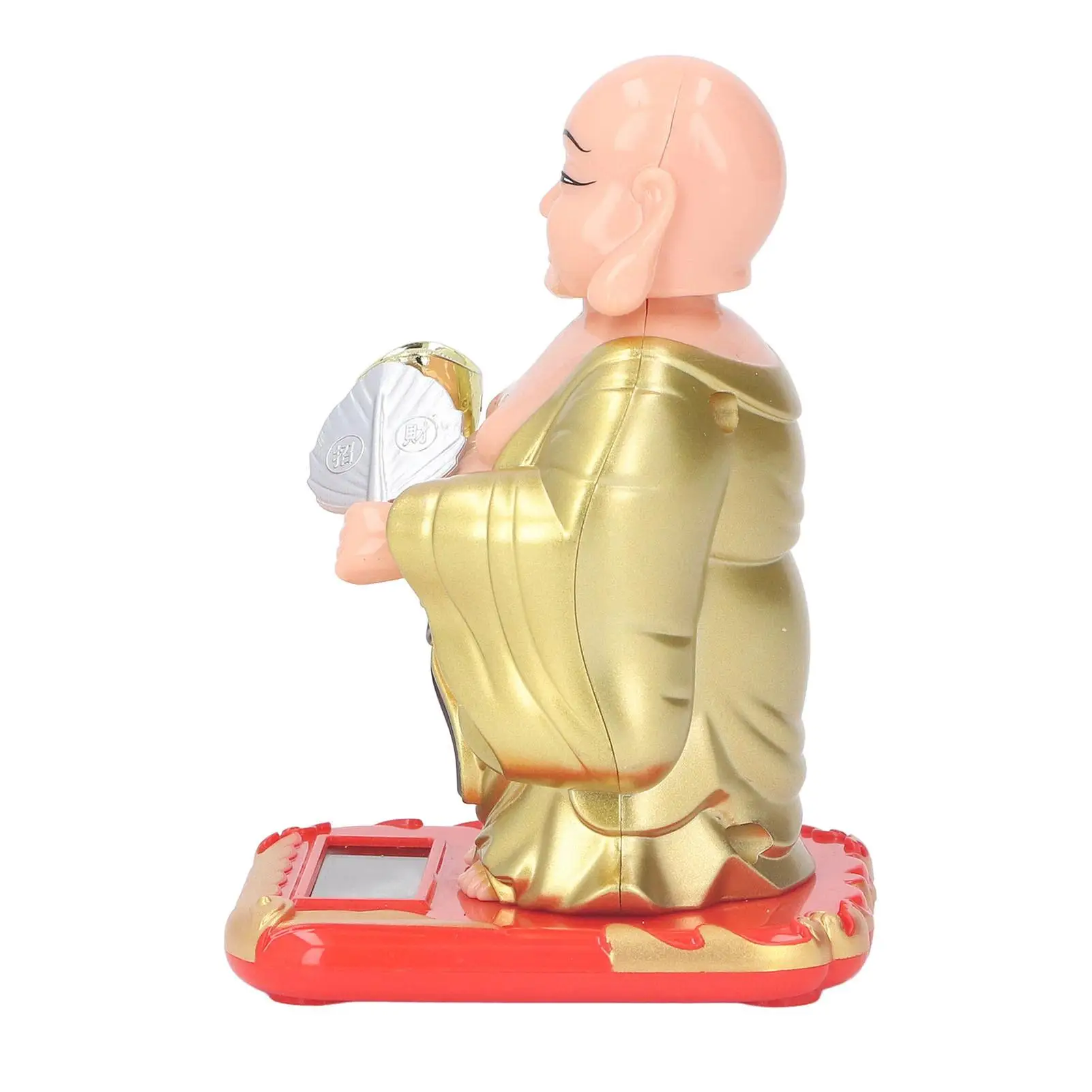 Eco-Friendly Solar Buddha Statue Ornament - Maitreya Lucky Decoration for Home & for car