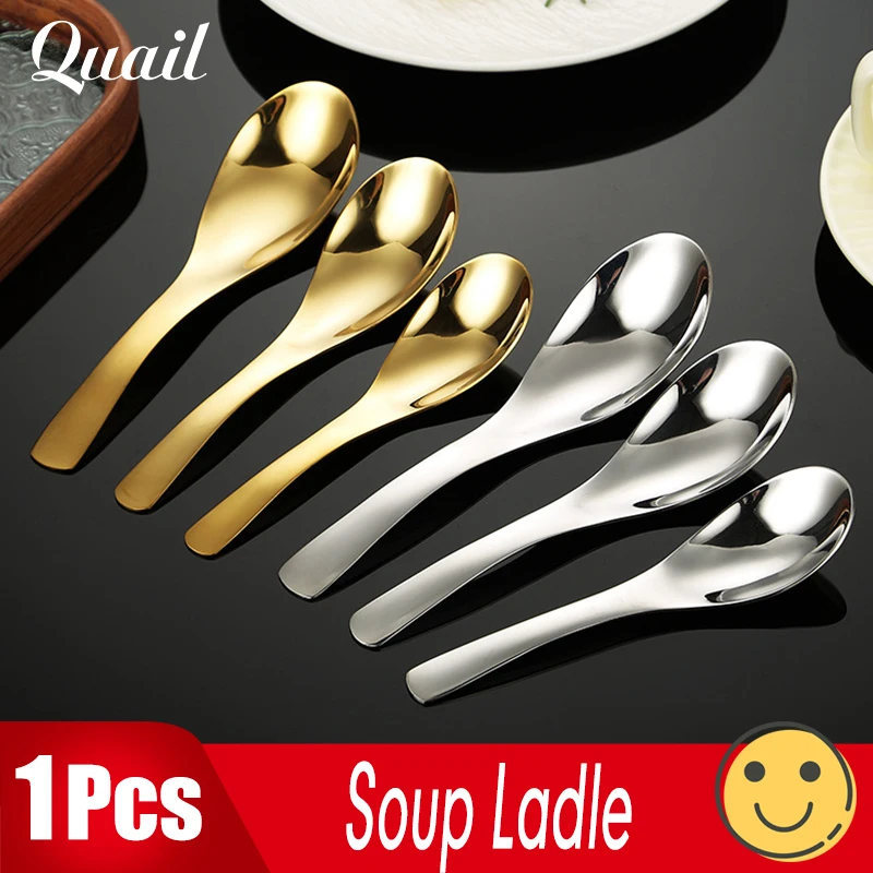 1pcs silver dessert spoons,tainless steel soup spoon,premium tablespoons,3 different sizes of silver rice spoons