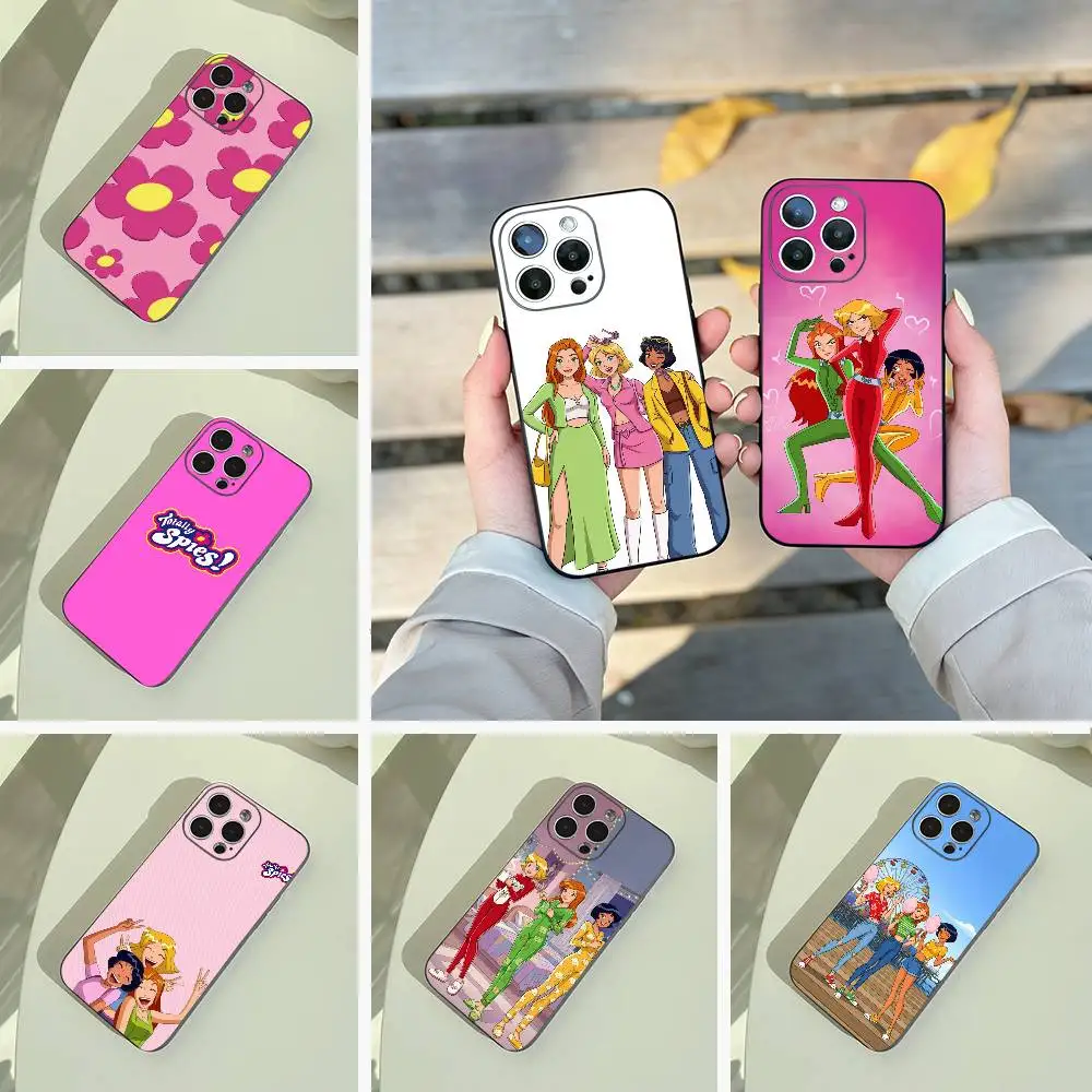 

Classic animation T-Totally- Spies Phone Case For iPhone 17,16,15,14,13,12,11 Pro Max,16Plus,XS Soft Black Cover