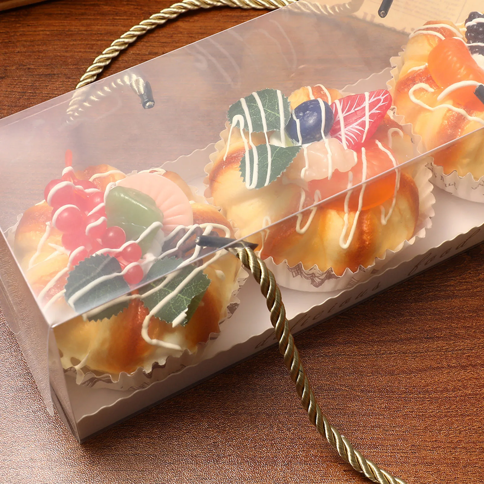 

10 pcs Baking Boxes Food Grade Transparent Cake Packaging Practical Portable Storage Container For Bakery Home Party Use