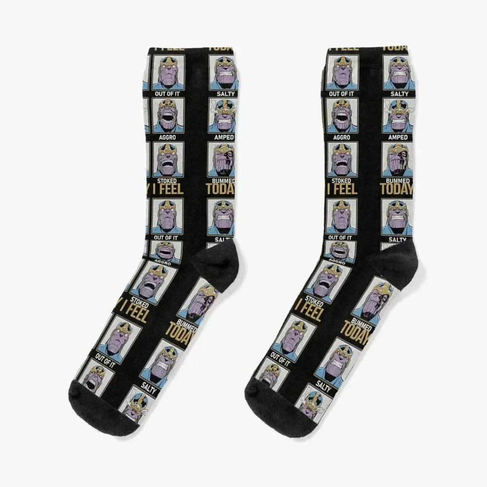 

Thanos Expressions Today I Feel Adult Graphic Socks designer ankle happy professional running Socks Women Men's