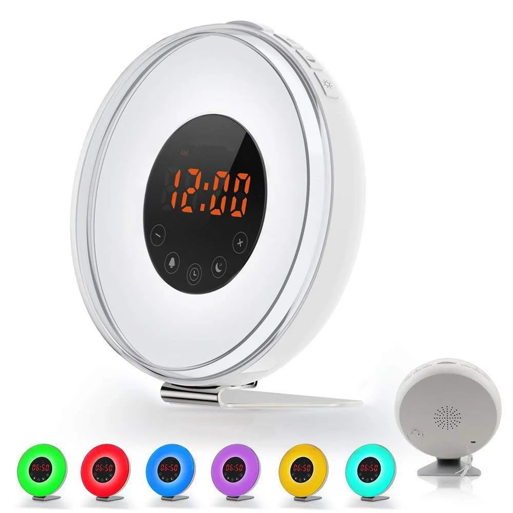 Analog Sunrise Wake Up Light Sunset Sleep Light FM Radio Wake Up Light Clock Wake Up Electronic Clock Alarm Clock view 5